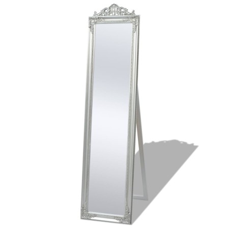 Silver baroque style standing mirror 160x40 cm by vidaXL, Mirrors - Ref: Foro24-243693, Price: 79,39 €, Discount: %