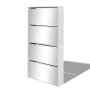 Shoe cabinet 4 compartments white mirror 63x17x134 cm by vidaXL, Shoe racks and shoe organizers - Ref: Foro24-273936, Price: ...