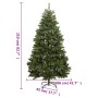 Artificial Christmas tree with hinges and stand green 210 cm by , Christmas trees - Ref: Foro24-357780, Price: 101,99 €, Disc...