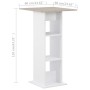 White and concrete gray high bar table 60x60x110 cm by , Kitchen and dining tables - Ref: Foro24-280208, Price: 72,64 €, Disc...