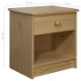 Mesita de noche de madera maciza de pino 41x30x42 cm de vidaXL, Mesitas de noche - Ref: Foro24-325532, Precio: 47,99 €, Descu...