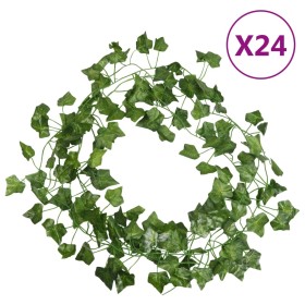 Artificial ivy garlands 24 units green 200 cm by , Crowns and garlands - Ref: Foro24-359074, Price: 55,77 €, Discount: %