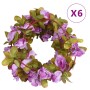 Guirnaldas de flores artificiales 6 uds morado claro 250 cm de , Coronas y guirnaldas - Ref: Foro24-359043, Precio: 13,66 €, ...