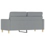 Light gray fabric 2-seater sofa, 140 cm by , Sofas - Ref: Foro24-359235, Price: 196,46 €, Discount: %