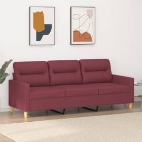 3-Sitzer-Sofa aus rotem Stoff, 180 cm von , Sofas - Ref: Foro24-359249, Preis: 301,99 €, Rabatt: %