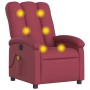 Sillón de masaje reclinable de tela color vino tinto de , Sillones - Ref: Foro24-371742, Precio: 230,06 €, Descuento: %