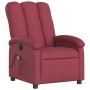 Sillón de masaje reclinable de tela color vino tinto de , Sillones - Ref: Foro24-371742, Precio: 230,06 €, Descuento: %