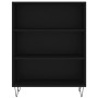 Tall black plywood sideboard 69.5x34x180 cm by , Sideboards - Ref: Foro24-3198114, Price: 140,90 €, Discount: %