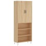 High oak-colored plywood sideboard 69.5x34x180 cm by , Sideboards - Ref: Foro24-3198116, Price: 135,33 €, Discount: %