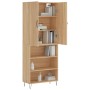 High oak-colored plywood sideboard 69.5x34x180 cm by , Sideboards - Ref: Foro24-3198116, Price: 135,33 €, Discount: %