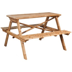 Mesa de picnic de bambú 120x120x78 cm de vidaXL, Mesas de jardín - Ref: Foro24-42505, Precio: 149,99 €, Descuento: %