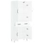 Tall white plywood sideboard 69.5x34x180 cm by , Sideboards - Ref: Foro24-3198177, Price: 176,60 €, Discount: %