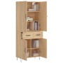 Aparador alto madera contrachapada color roble 69,5x34x180 cm de , Aparadores - Ref: Foro24-3198180, Precio: 151,94 €, Descue...