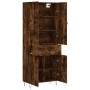 Aparador alto madera contrachapada roble ahumado 69,5x34x180 cm de , Aparadores - Ref: Foro24-3198182, Precio: 158,99 €, Desc...