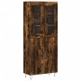 Aparador alto madera contrachapada roble ahumado 69,5x34x180 cm de , Aparadores - Ref: Foro24-3198246, Precio: 146,99 €, Desc...