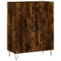 Aparador alto madera contrachapada roble ahumado 69,5x34x180 cm de , Aparadores - Ref: Foro24-3198246, Precio: 146,99 €, Desc...