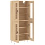 Aparador alto madera contrachapada color roble 69,5x34x180 cm de , Aparadores - Ref: Foro24-3198308, Precio: 156,37 €, Descue...