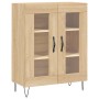 Aparador alto madera contrachapada color roble 69,5x34x180 cm de , Aparadores - Ref: Foro24-3198308, Precio: 156,37 €, Descue...