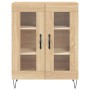 Aparador alto madera contrachapada color roble 69,5x34x180 cm de , Aparadores - Ref: Foro24-3198308, Precio: 156,37 €, Descue...