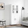 Tall white plywood sideboard 69.5x34x180 cm by , Sideboards - Ref: Foro24-3198369, Price: 180,97 €, Discount: %