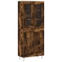 Aparador alto madera contrachapada roble ahumado 69,5x34x180 cm de , Aparadores - Ref: Foro24-3198374, Precio: 148,89 €, Desc...