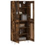 Aparador alto madera contrachapada roble ahumado 69,5x34x180 cm de , Aparadores - Ref: Foro24-3198374, Precio: 148,89 €, Desc...