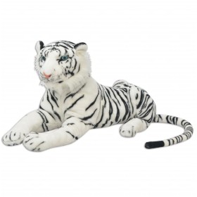 Tigre de peluche blanco XXL de vidaXL, Animales de peluche - Ref: Foro24-80164, Precio: 55,99 €, Descuento: %