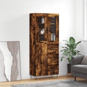 Aparador alto madera contrachapada roble ahumado 69,5x34x180 cm de , Aparadores - Ref: Foro24-3198502, Precio: 164,99 €, Desc...