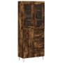 Aparador alto madera contrachapada roble ahumado 69,5x34x180 cm de , Aparadores - Ref: Foro24-3198502, Precio: 164,39 €, Desc...