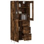 Aparador alto madera contrachapada roble ahumado 69,5x34x180 cm de , Aparadores - Ref: Foro24-3198502, Precio: 164,39 €, Desc...