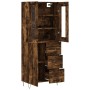 Aparador alto madera contrachapada roble ahumado 69,5x34x180 cm de , Aparadores - Ref: Foro24-3198502, Precio: 164,39 €, Desc...