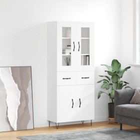 Tall white plywood sideboard 69.5x34x180 cm by , Sideboards - Ref: Foro24-3198561, Price: 166,99 €, Discount: %