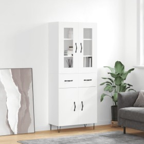 High glossy white plywood sideboard 69.5x34x180 cm by , Sideboards - Ref: Foro24-3198563, Price: 177,99 €, Discount: %