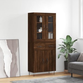 Tall oak brown plywood sideboard 69.5x34x180 cm by , Sideboards - Ref: Foro24-3198568, Price: 161,99 €, Discount: %