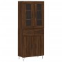 Aparador alto madera contrachapada marrón roble 69,5x34x180 cm de , Aparadores - Ref: Foro24-3198568, Precio: 160,66 €, Descu...