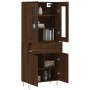 Tall oak brown plywood sideboard 69.5x34x180 cm by , Sideboards - Ref: Foro24-3198568, Price: 160,66 €, Discount: %