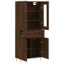 Aparador alto madera contrachapada marrón roble 69,5x34x180 cm de , Aparadores - Ref: Foro24-3198568, Precio: 160,66 €, Descu...