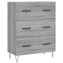 High sideboard sonoma gray plywood 69.5x34x180 cm by , Sideboards - Ref: Foro24-3198439, Price: 177,99 €, Discount: %