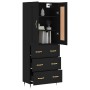 Tall black plywood sideboard 69.5x34x180 cm by , Sideboards - Ref: Foro24-3199730, Price: 159,99 €, Discount: %