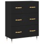 Tall black plywood sideboard 69.5x34x180 cm by , Sideboards - Ref: Foro24-3199730, Price: 159,99 €, Discount: %