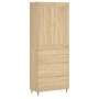 High oak-colored plywood sideboard 69.5x34x180 cm by , Sideboards - Ref: Foro24-3199732, Price: 150,99 €, Discount: %