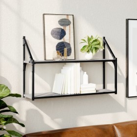 Sonoma gray engineered wood wall shelf 80x21x51 cm by , Shelves and shelves - Ref: Foro24-835467, Price: 30,99 €, Discount: %