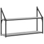 Sonoma gray engineered wood wall shelf 80x21x51 cm by , Shelves and shelves - Ref: Foro24-835467, Price: 31,02 €, Discount: %