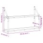 2-stöckiges Wandregal aus Sonoma-Eichenholz, 80 x 21 x 51 cm von , Regale und Regale - Ref: Foro24-835465, Preis: 38,37 €, Ra...