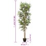 Árbol de bambú artificial con 1104 hojas verde 180 cm de , Flora artificial - Ref: Foro24-358961, Precio: 85,46 €, Descuento: %