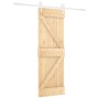 Sliding door with solid pine wood hardware 70x210 cm by , Doors - Ref: Foro24-3203248, Price: 184,02 €, Discount: %