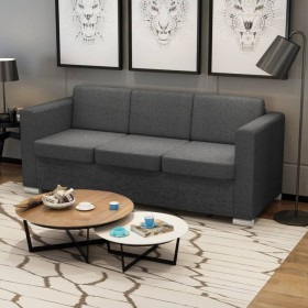 Dark gray fabric 3-seater sofa by , Sofas - Ref: Foro24-243584, Price: 358,14 €, Discount: %