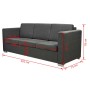 3-Sitzer-Sofa aus dunkelgrauem Stoff von , Sofas - Ref: Foro24-243584, Preis: 353,07 €, Rabatt: %