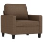 Brown fabric armchair with stool 60 cm by , Sofas - Ref: Foro24-3201032, Price: 212,27 €, Discount: %