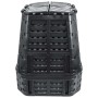 Black garden composter 93.3x93.3x113 cm 740 L by , Composters - Ref: Foro24-146277, Price: 110,76 €, Discount: %